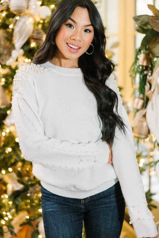 It's All You Ivory White Embellished Sweater