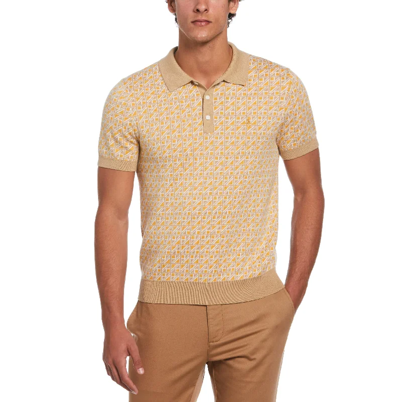 Jacquard Sweater Polo