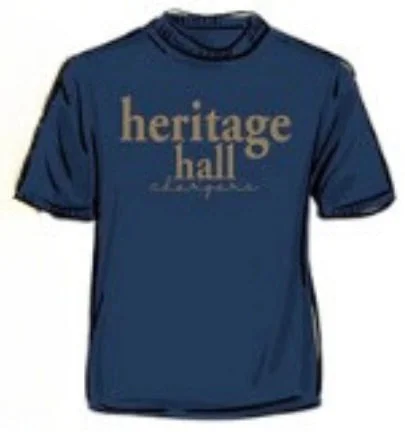 Adult heritage hall lower case navy shirt