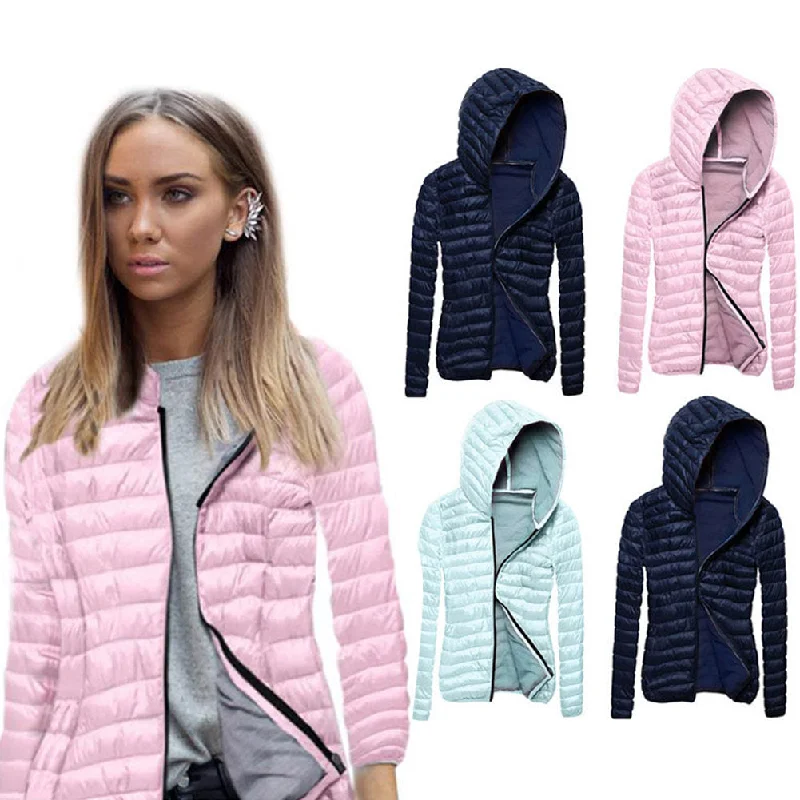 Fashion Winter Women Coat Long Sleeves Solid Color Zipped Outwear Keep Warm Ladies Girls Casual Jacket Hot Sales Newly MSK66