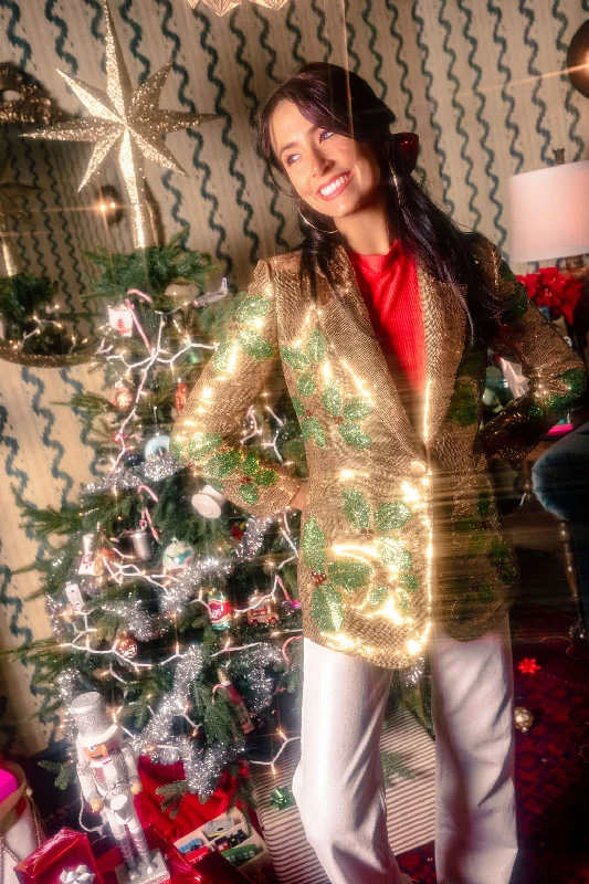 Gold Full Sequin Holly Blazer