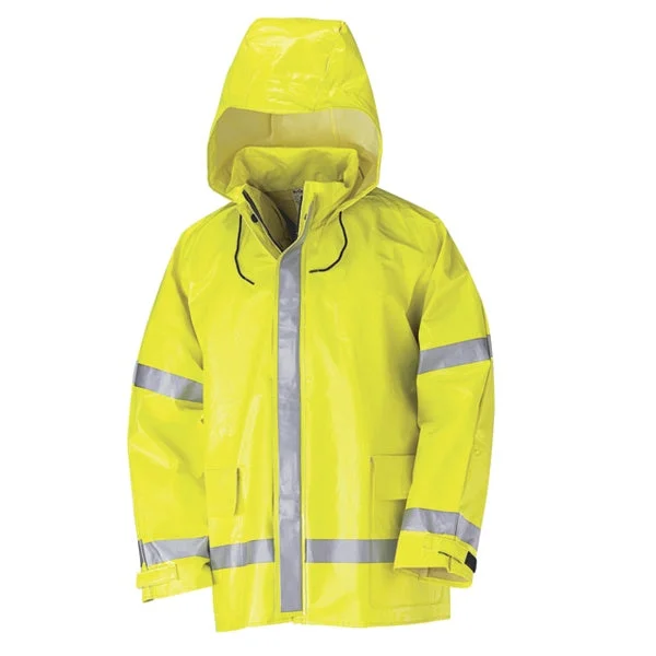 Bulwark Hi-Visibility Flame-Resitant Rain Jacket - Cat 2 - (JXN6)