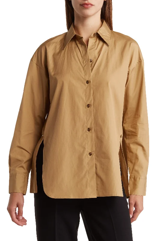 Vince Convertible Cotton Button-Up Shirt