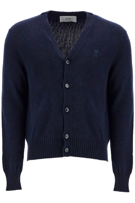 AMI PARIS Luxury Navy Cardigan