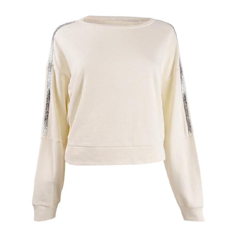 Bar III Women's Shine Stripe Sweatshirt