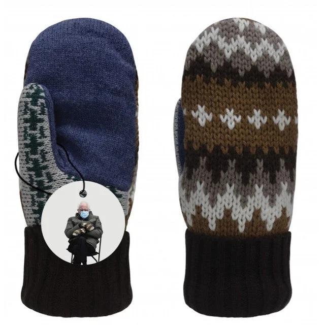 Bernie Mittens in Brown and Blue BUY 1 GET 1 FREE