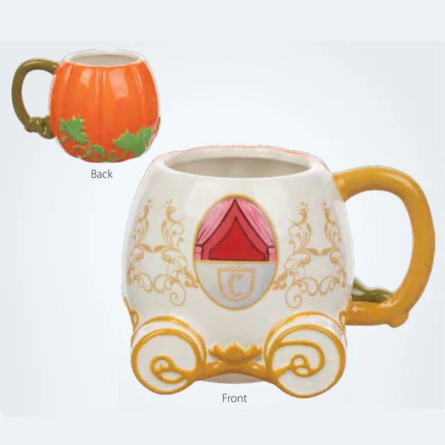 Disney Cinderella Pumpkin Carriage Sculpted Ceramic Mug