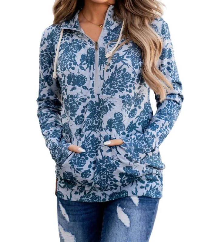 Halfzip Sweatshirt In Budding Romance