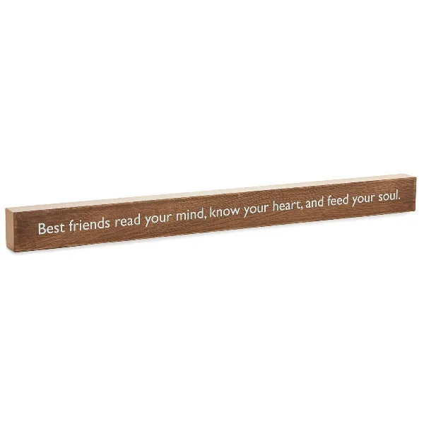 Hallmark Best Friends Read Your Mind Wood Quote Sign, 23.5x2