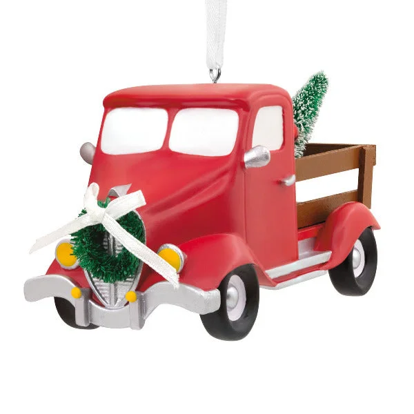 Hallmark Signature Red Truck With Tree Hallmark Ornament