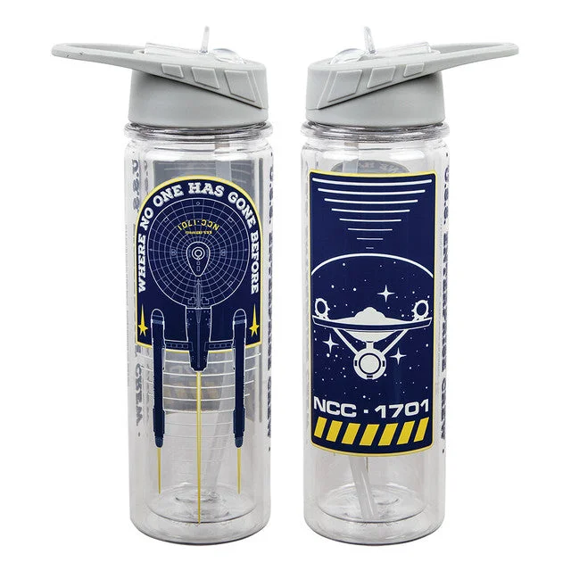 Star Trek NCC-1701 Where No One Has Gone Before 16 oz. Double Wall Tritan Water Bottle