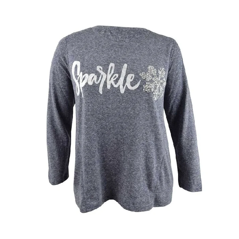 Style & Co. Women's Sparkle Graphic Sweatshirt