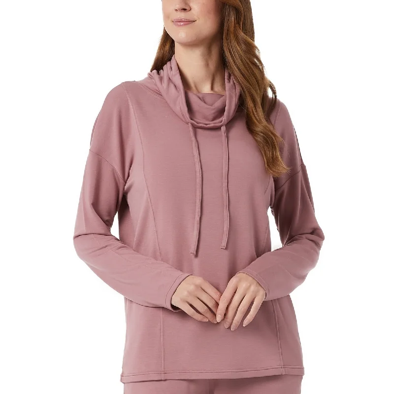 32 Degrees Women's Cowl Neck Sweatshirt Pink