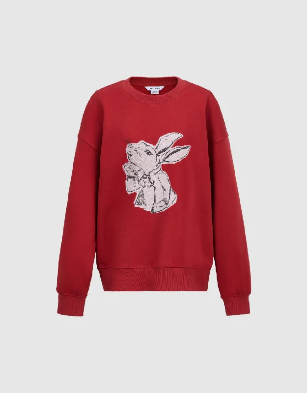 Bunny Print Sweatshirt