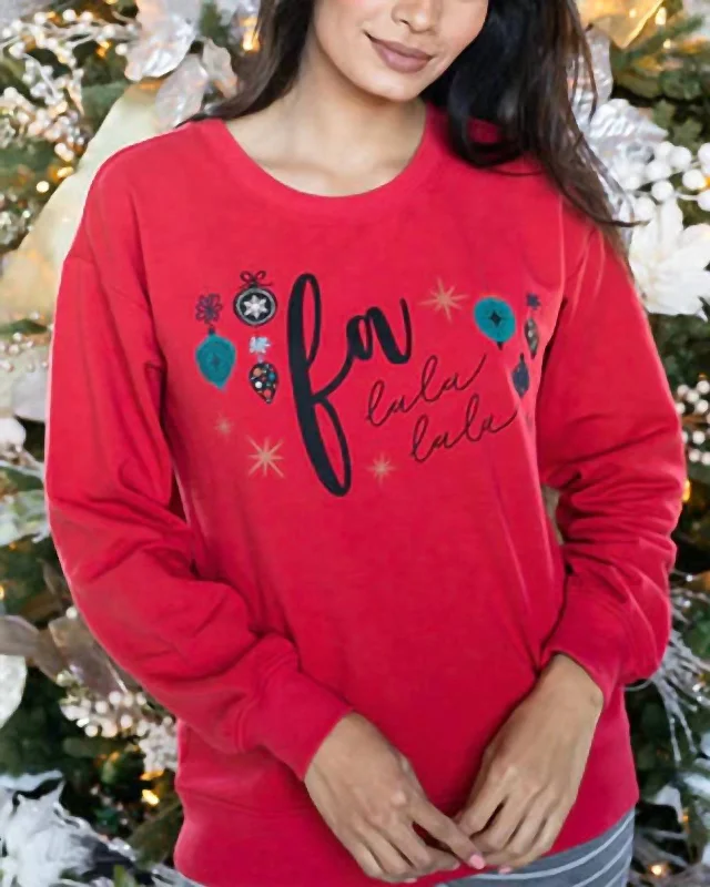 Falala Holiday Sweatshirt In Red