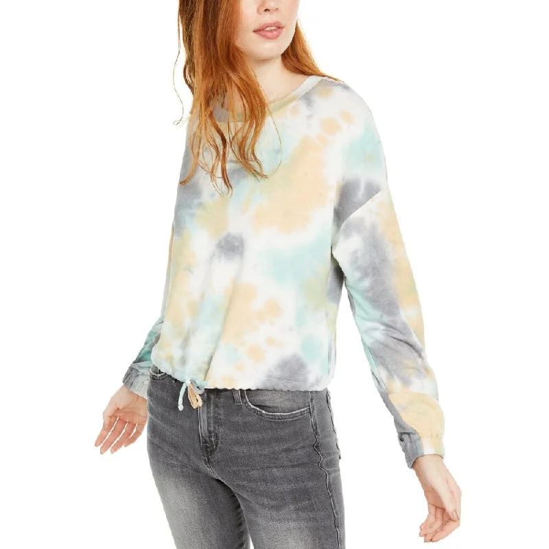 Hooked Up By Iot Junior's Tie Dye Sweatshirt Grey Size X-Small