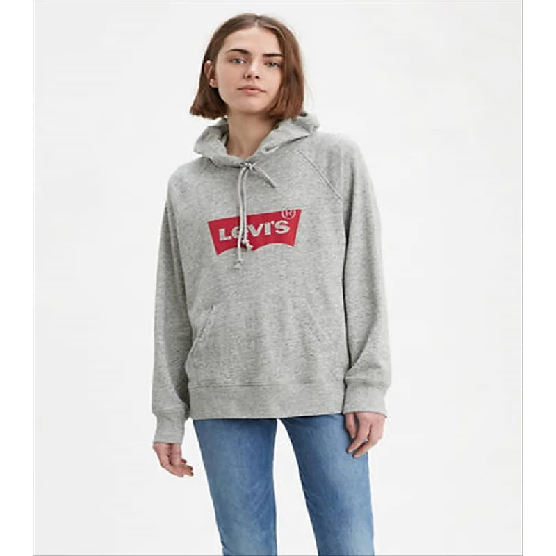 Levi's Women's Cotton Logo Graphic Sweatshirt Gray Size Medium