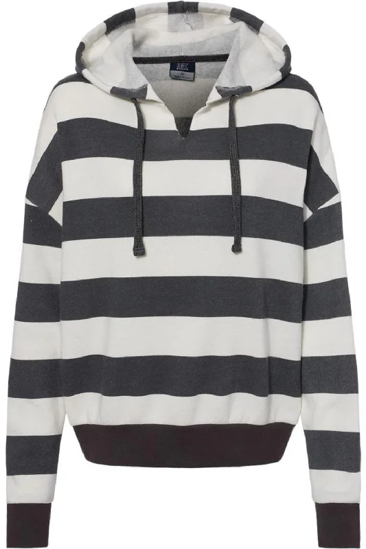 MV Sport Women´s Striped Fleece Boxy Hooded Sweatshirt