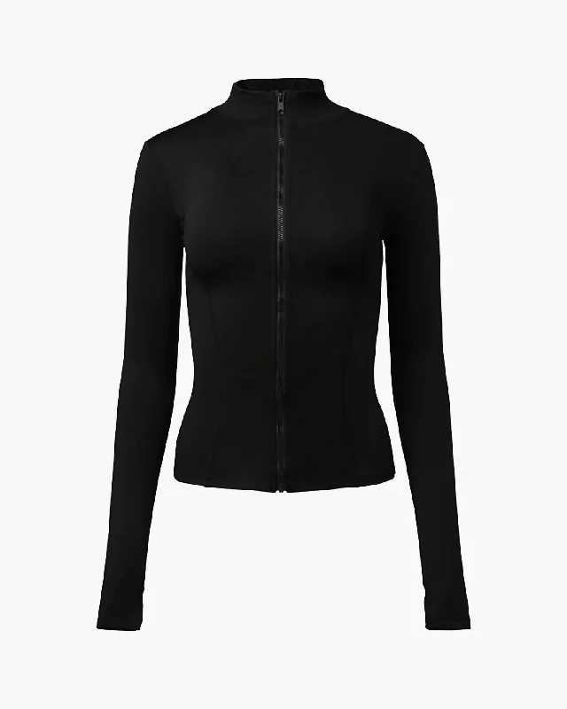 Women's Active Zip-Up Sweatshirt In Black