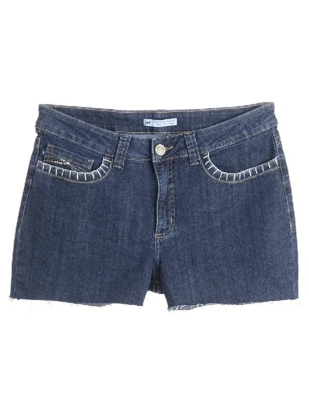 Reworked Lee Shorts Denim Repair - W32