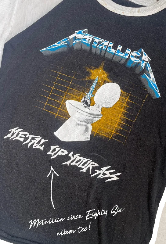 Rare circa 1985 Metallica 'Metal Up Your Ass' album t-shirt - M/L