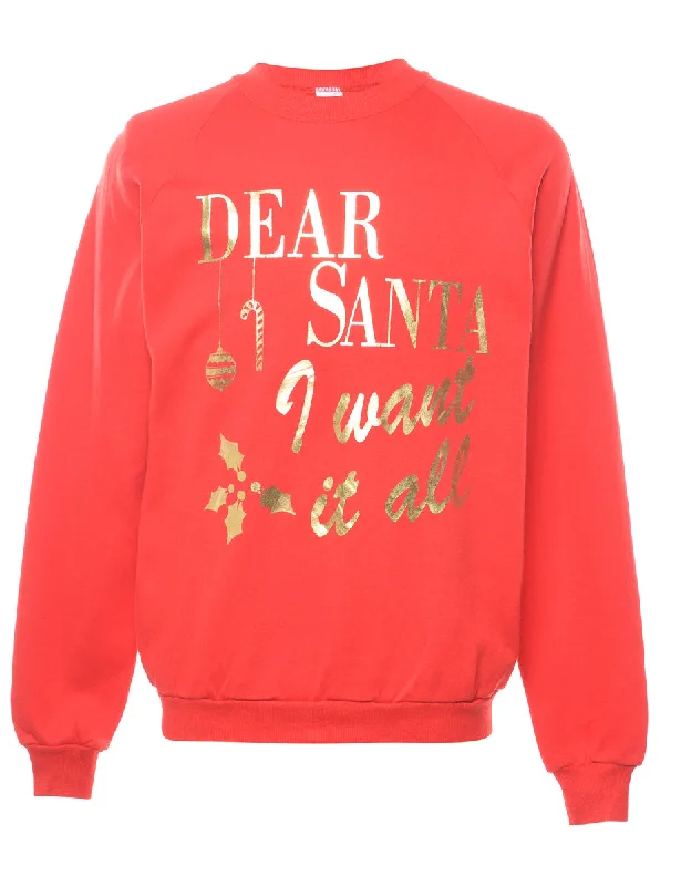 Red Christmas Sweatshirt - L