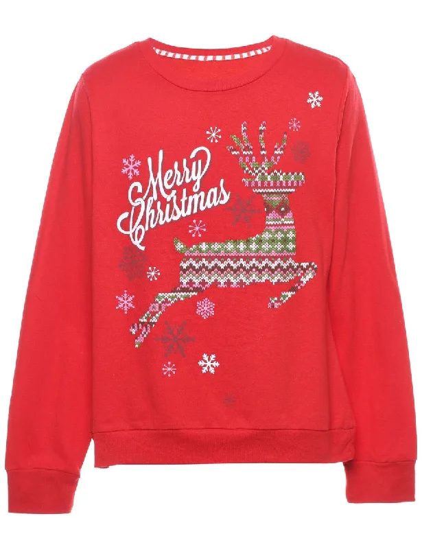 Red Christmas Sweatshirt - L