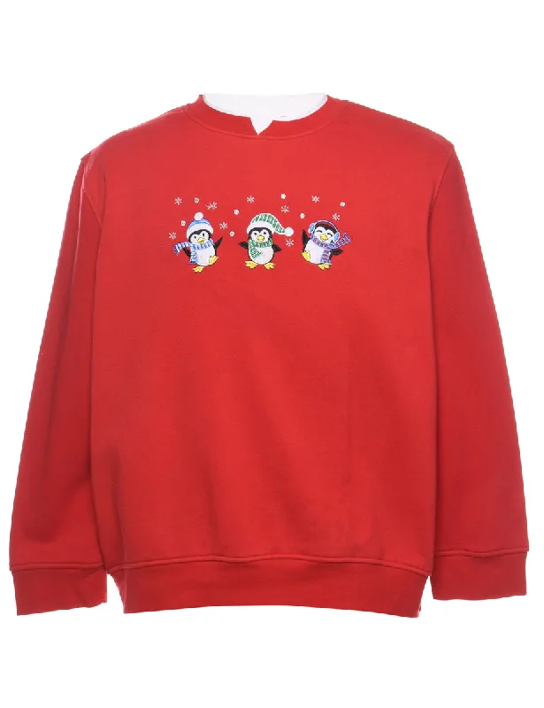 Red Christmas Sweatshirt - XL