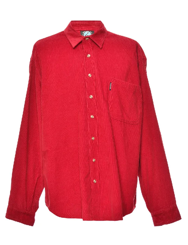 Red Corduroy Shirt - L