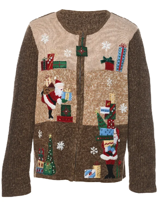 Santa Claus Christmas Cardigan - XL