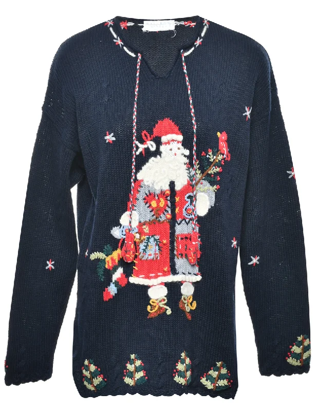 Santa Claus Christmas Jumper - L