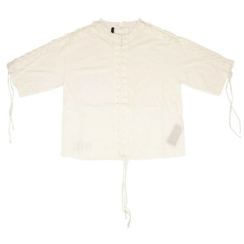 Unravel Project Lace Up T-Shirt - Ivory