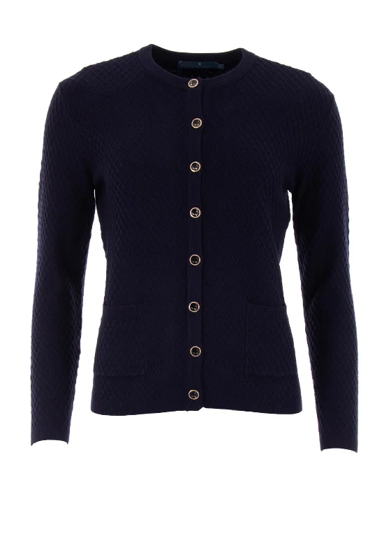 Castle of Ireland Button Up Cardigan, Navy