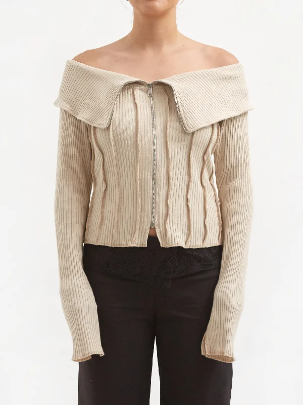 KERNEMILK Cleo Cardigan - Beige