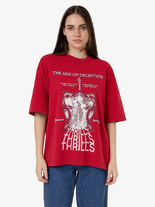 Age of Deception Oversized Tee - Chilli Pepper