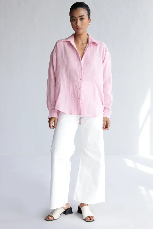 Martina Oversized Shirt : Soft Pink