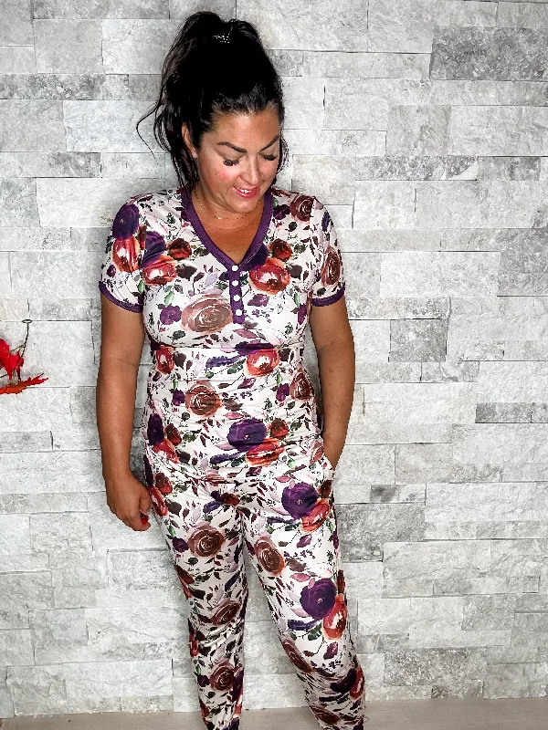 Plum Flora Jogger PJ Set (S-3XL)