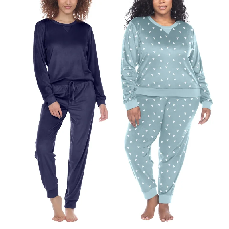 Honeydew Women's 2-Pc Super Soft Fleece Velour Pajama Lounge Set