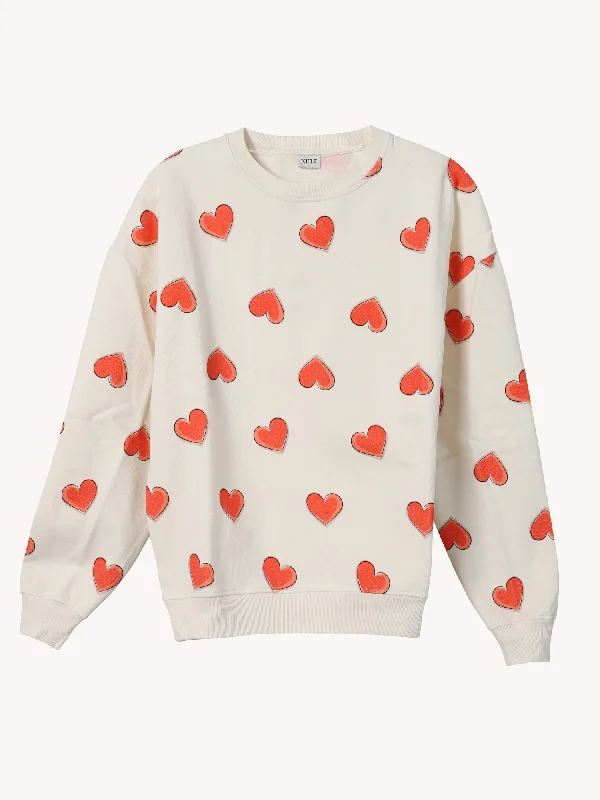 Oversized Multi Heart Sweatshirt