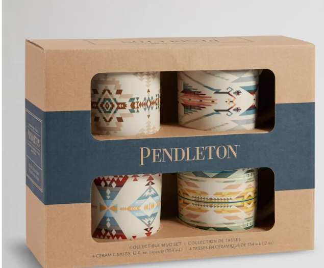 Pendleton Boxed Ceramic Mugs-Set of 4