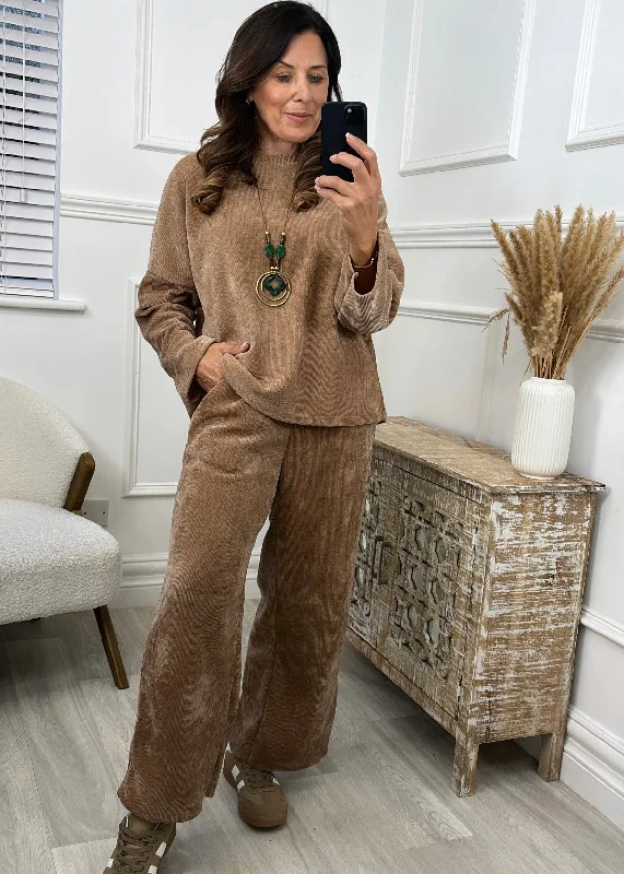 Brenda Camel Velour Set