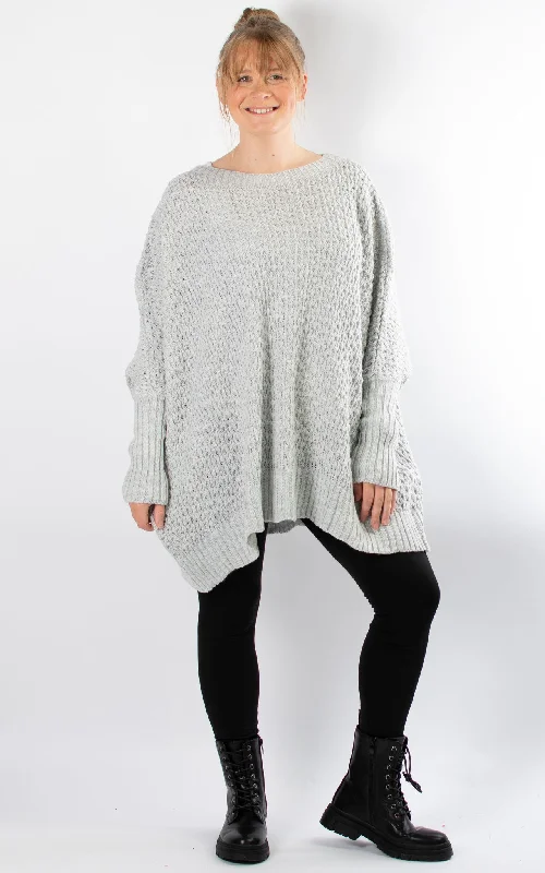 Oversized Chunky Knit Jumper | Grey