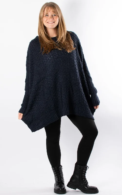 Oversized Chunky Knit Jumper | Navy