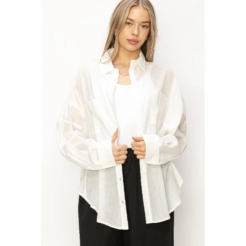 OVERSIZED BUTTON DOWN SHIRT WHITE