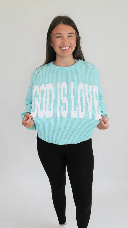 "God Is Love" Oversized Graphic Sweatshirt