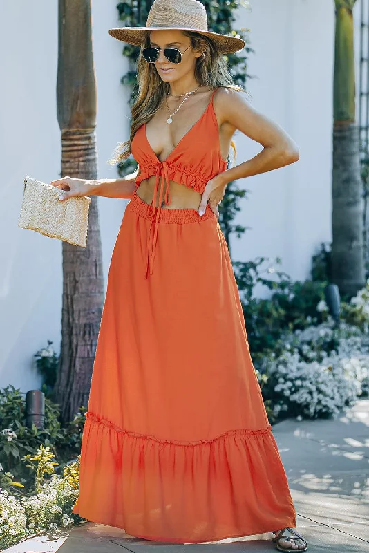 Orange Slice Spaghetti Strap Dress